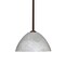 Besa Lighting Tessa Stem Pendant, Marble, Bronze Finish, 1x75W Incandescent 1TT-420152-BR - alternate 1